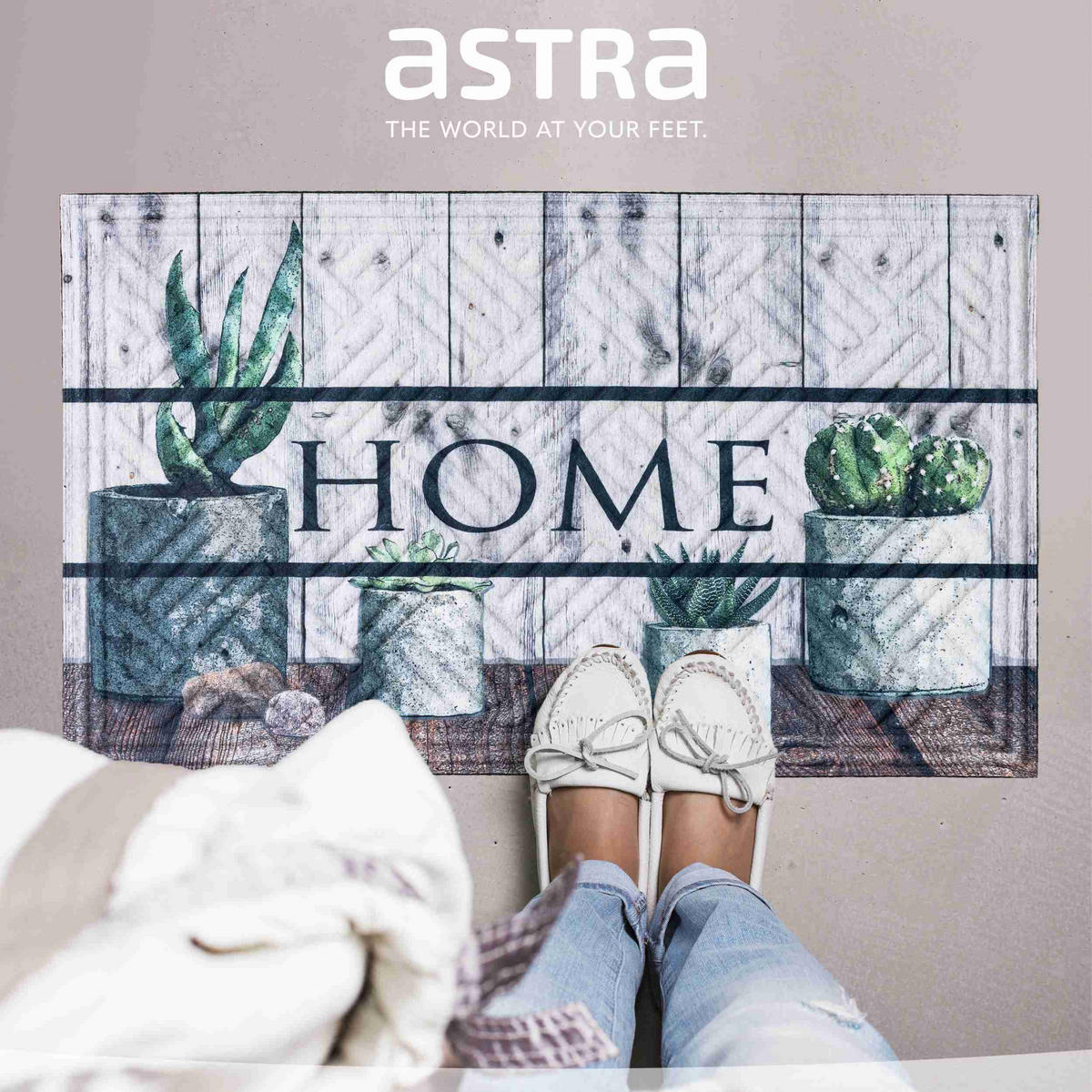 FUSSMATTE INDOOR UND OUTDOOR NUB DESIGN - Grün, Textil (75/45cm) - Astra
