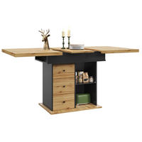 ESSTISCH ausziehbar 110-140/80/75 cm mit LED DE-39736 Holzoptik - Naturfarben, Holzwerkstoff (80/110/75cm) - ComfortXL
