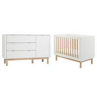 SOBA ZA BEBE 2-dijelniMiloo Bijeli - bijela, drvni materijal (123.5/87.5/66cm) - Petits-meubles