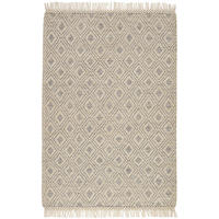 FLACHWEBETEPPICH Macrame Style, beige 70x140 cm - Naturfarben, Textil (70/140cm) - Rug and Roll