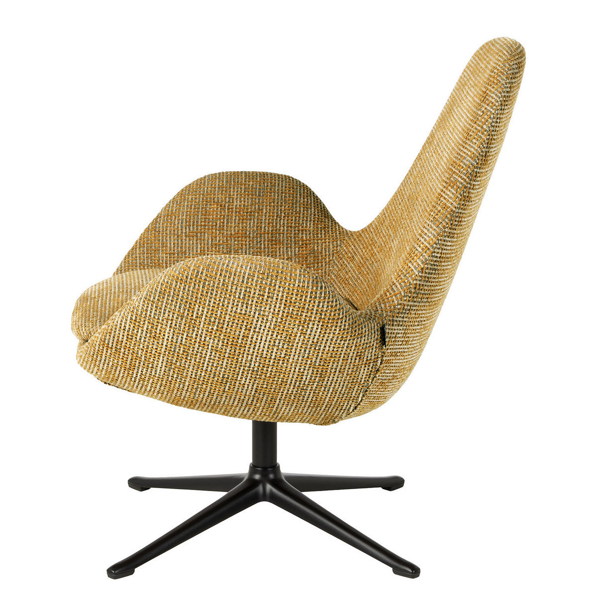 SESSEL - Schwarz/Honig, Textil/Metall (87/90/82cm) - home24