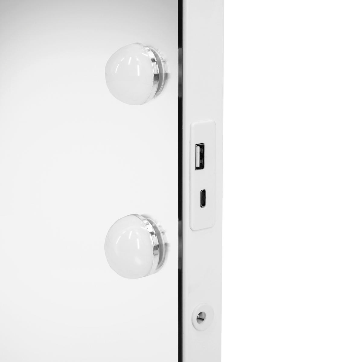 SPIEGEL LED Bluetooth - 58 x 46cm - Weiß, Glas (58/48.5/12cm)