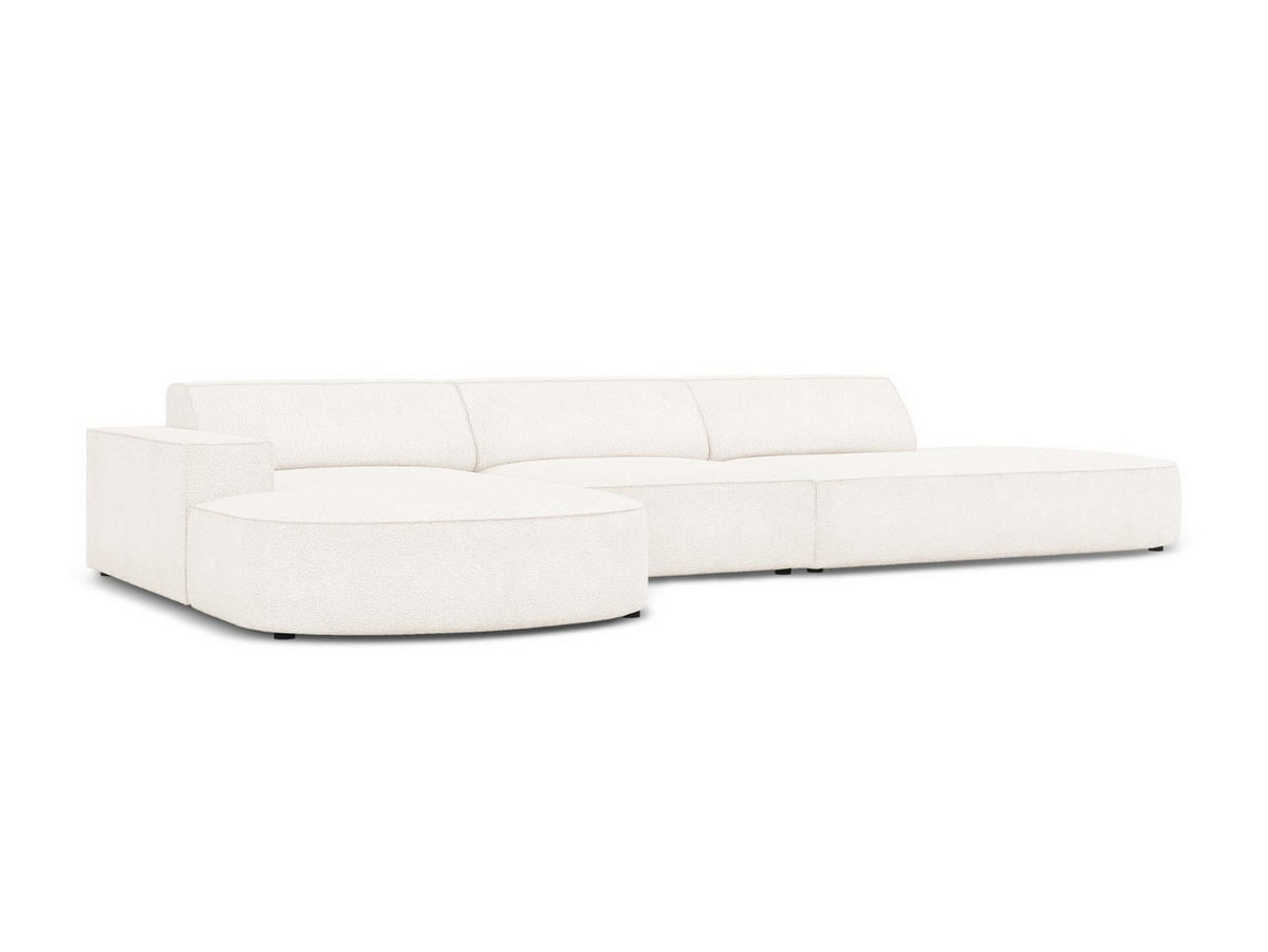 ECKSOFA links Jodie aus Boucle beige 4 Sitzplätze - Beige, Textil (166/342cm) - Micadoni