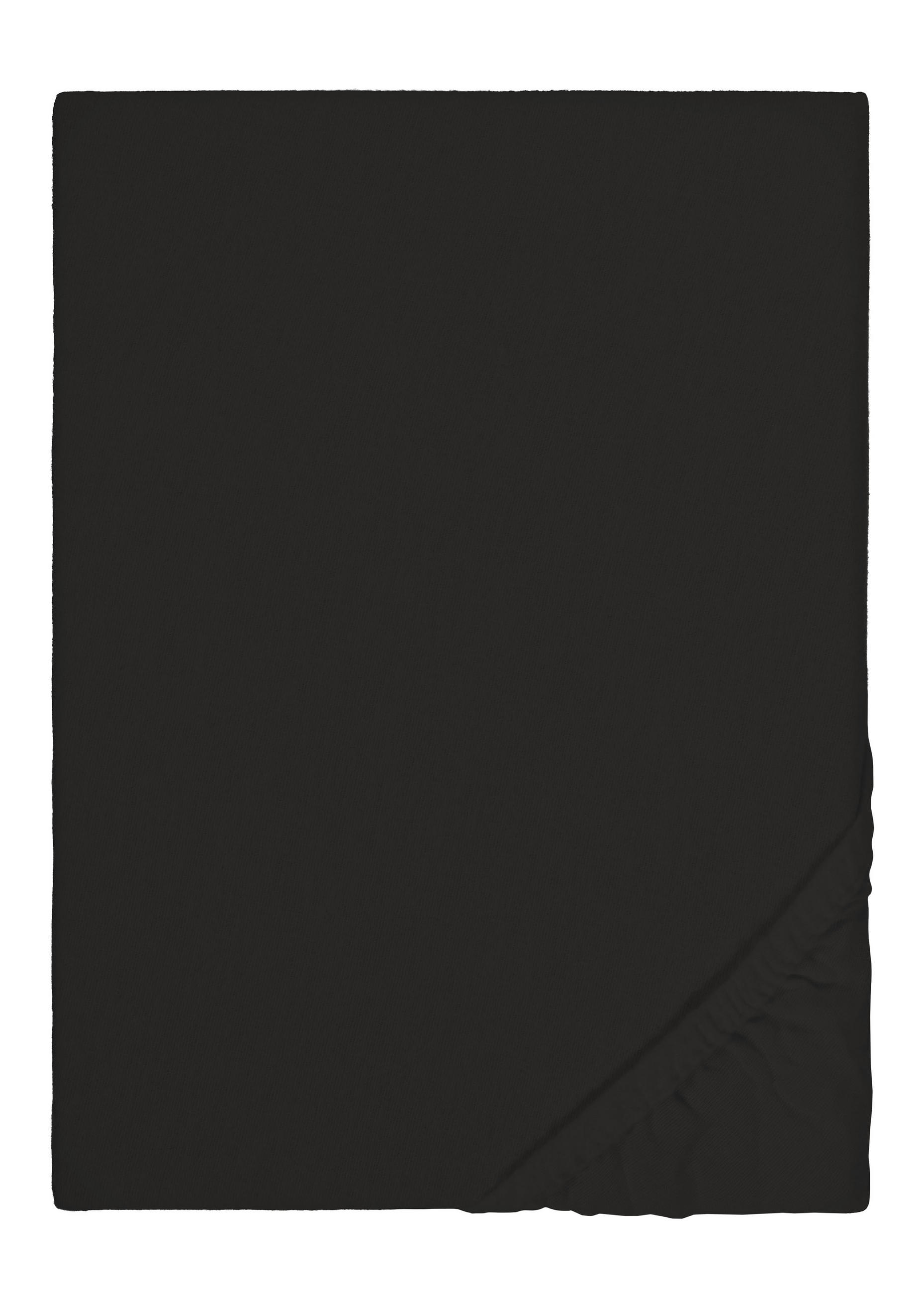biberna Spannbetttuch Schwarz 100x200 cm
