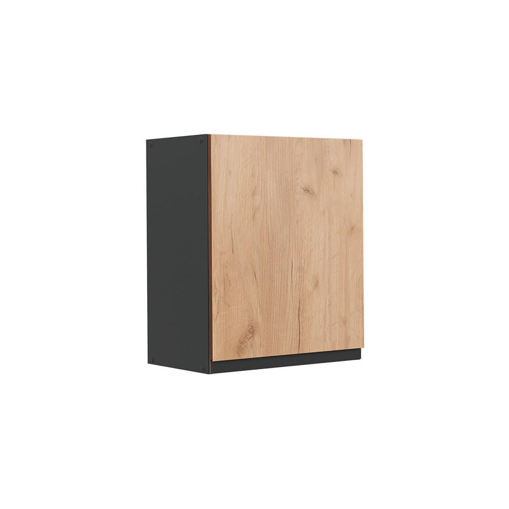 HÄNGESCHRANK R-Line, Goldkraft Eiche/Anthrazit, 50 cm - Eichefarben/Anthrazit, Holzwerkstoff (50/60/31cm) - Vicco