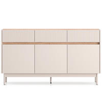 KOMMODE NALIA, Creme/Eiche - Eichefarben/Creme, Holzwerkstoff/Metall (154/85/40cm) - KONSIMO®