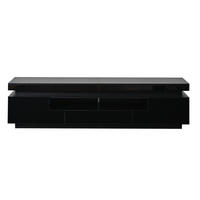 TV-SCHRANK 175/38/45 cm Schwarz Hochglanz mit LED und 1 Schublade - Schwarz, Holzwerkstoff (175/45/38cm) - Oxeza