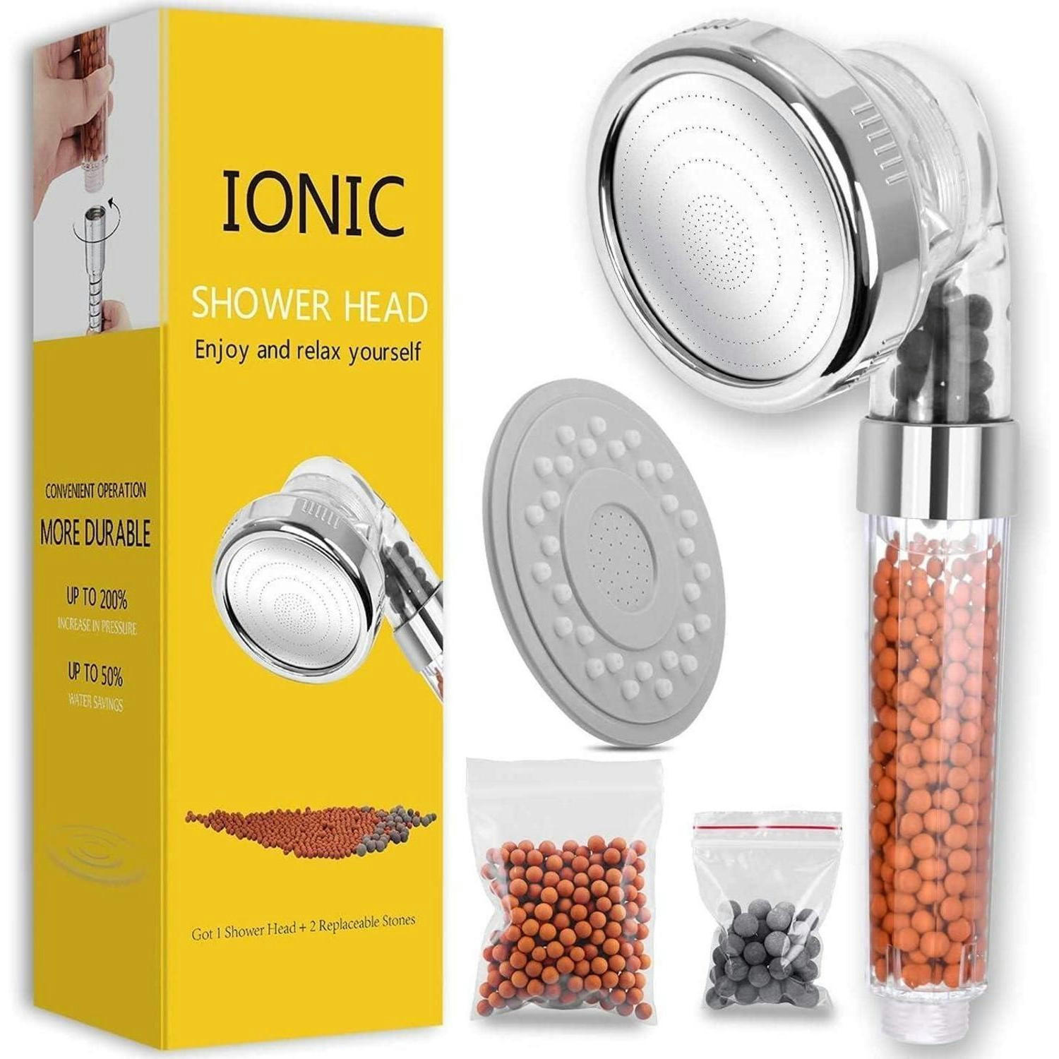 HANDBRAUSE mit Ionenfilter und 3 Strahlarten - Multicolor, Kunststoff (9/12.7/24cm)