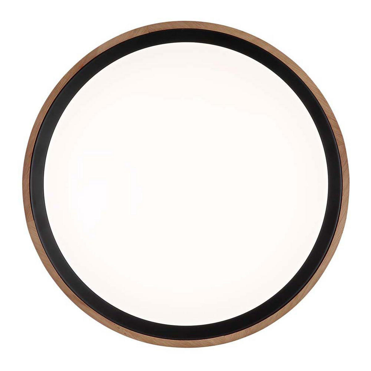 LED DECKENLEUCHTE BRUNO Aluminium Braun - Braun, Holz (38/38/9.5cm) - Globo Lighting