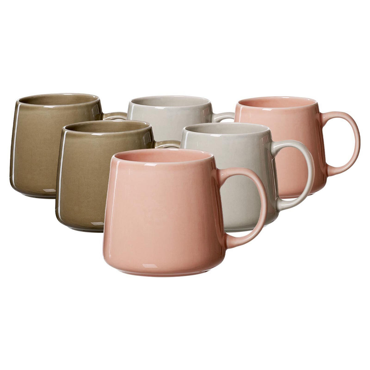 KAFFEEBECHER Luna bunt 380 ml 6er Set - Multicolor, Keramik (0.38L) - Ritzenhoff Breker