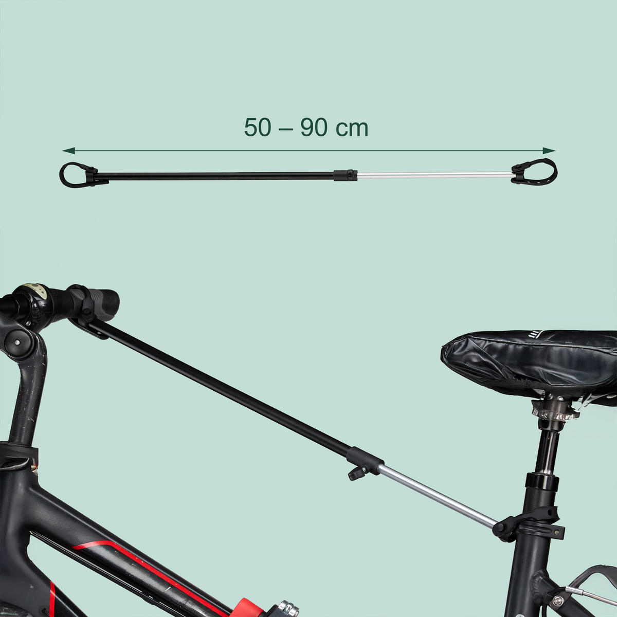 FAHRRAD-MONTAGESTÄNDER Schwarz Rot 30 kg - Schwarz, Metall (90/190/90cm) - Relaxdays