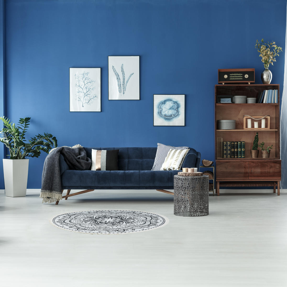 TEPPICH - Multicolor, Textil (120/120cm) - Relaxdays