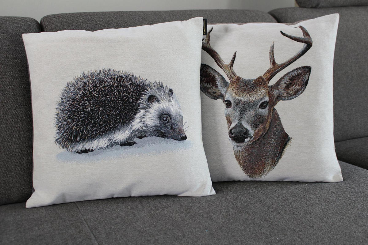 KISSENHÜLLE BERGWELTEN - Schwarz, Textil (45/45cm) - Yve! decoration