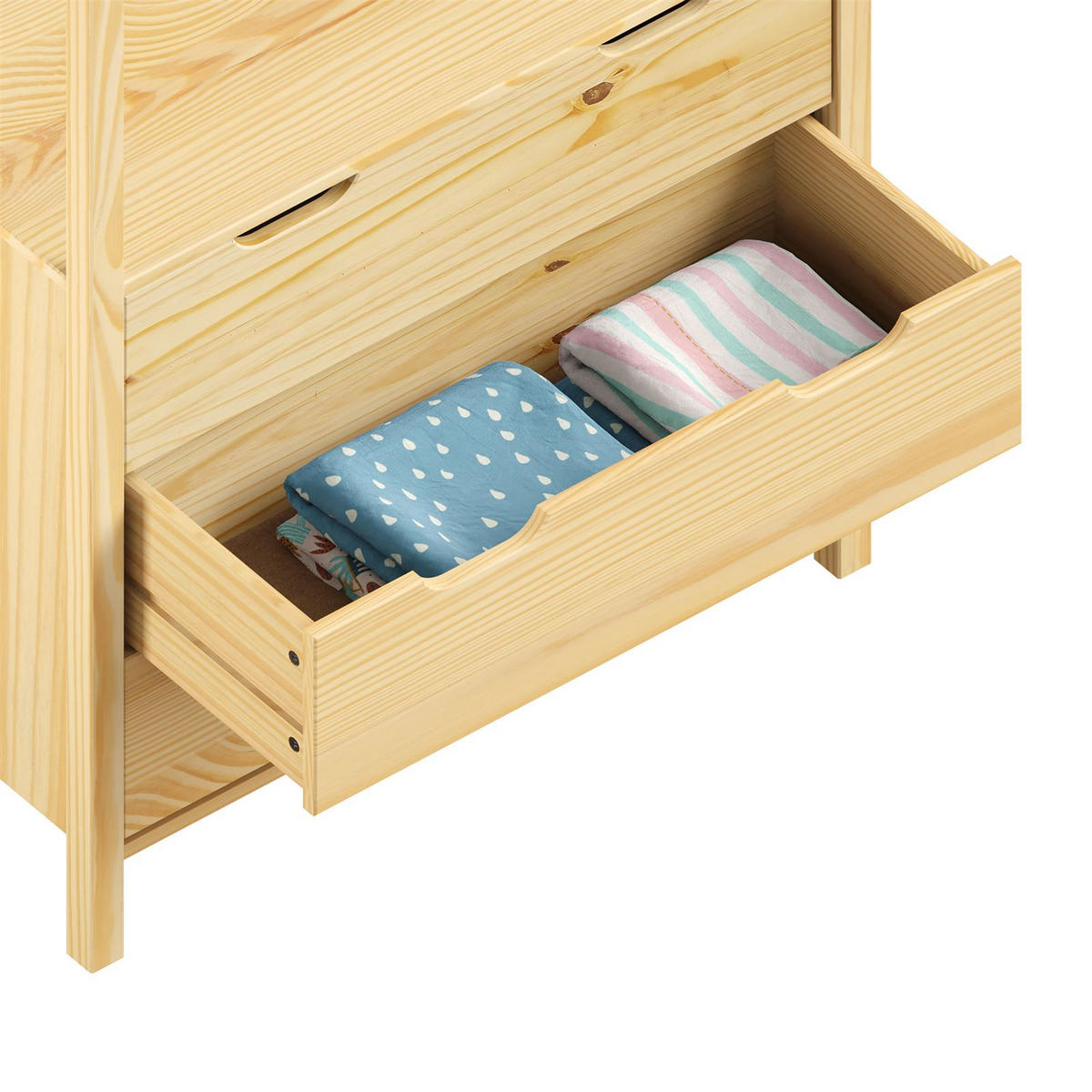 KOMMODE AMIRA - Naturfarben, Holz (83/152/41cm) - IDIMEX