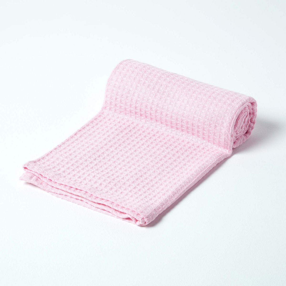 BABYDECKE Waffelpiqué 90/110 cm, Bio-Baumwolle - Rosa, Textil (90/112cm) - Homescapes