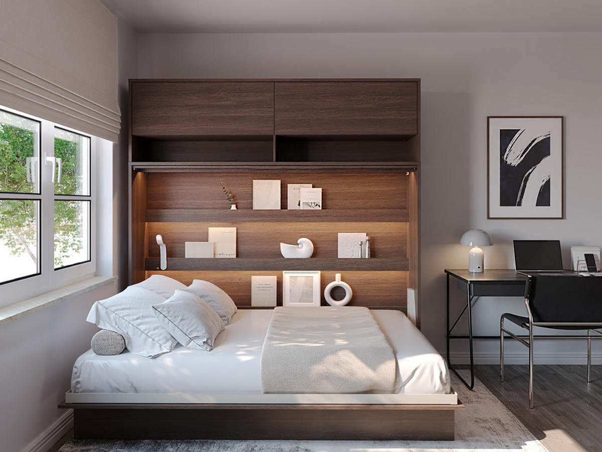 SCHRANKBETT BED CONCEPT BC-04 Matratze - Alteiche, Holzwerkstoff (140/200cm) - Meblini