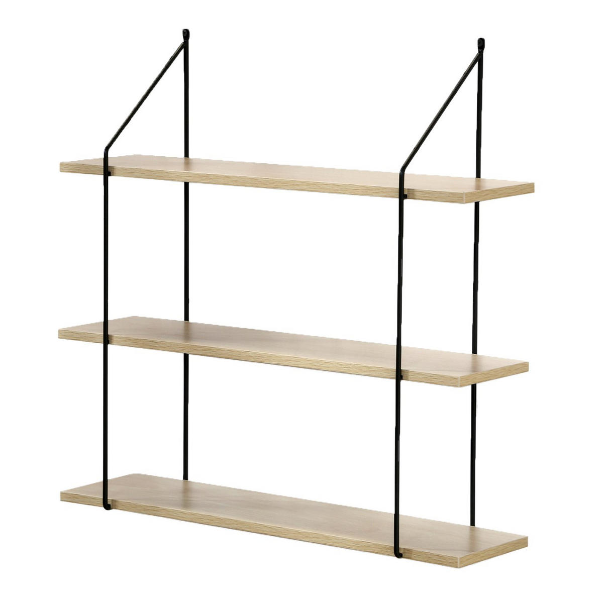 WANDREGAL 3 Ebenen Holzdekor L60 cm - Eichefarben, Holzwerkstoff (15/60/60cm) - Calicosy