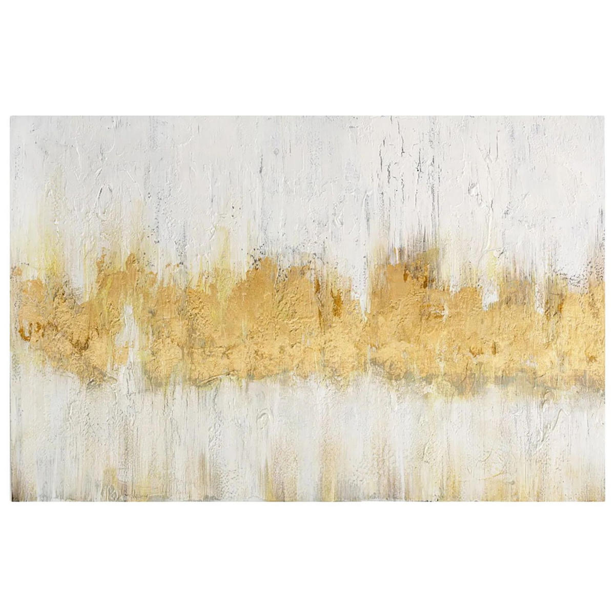 ACRYLBILD HANDGEMALT 90/60 cm - Weiß, Holz/Textil (90/60cm) - KUNSTLOFT