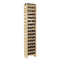 WEINREGAL NAVARRA aus Holz 219x46x28cm 64 Flaschen auf 16 Ebenen Natur unbehandelt - Naturfarben, Holz (46/219/28cm) - PROREGAL