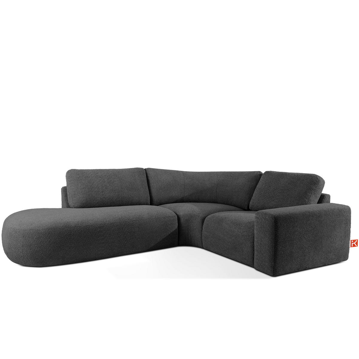 ECKSOFA LINKS ZUCCO, Graphit - Graphitfarben, Holz/Holzwerkstoff (224/293cm) - KONSIMO®