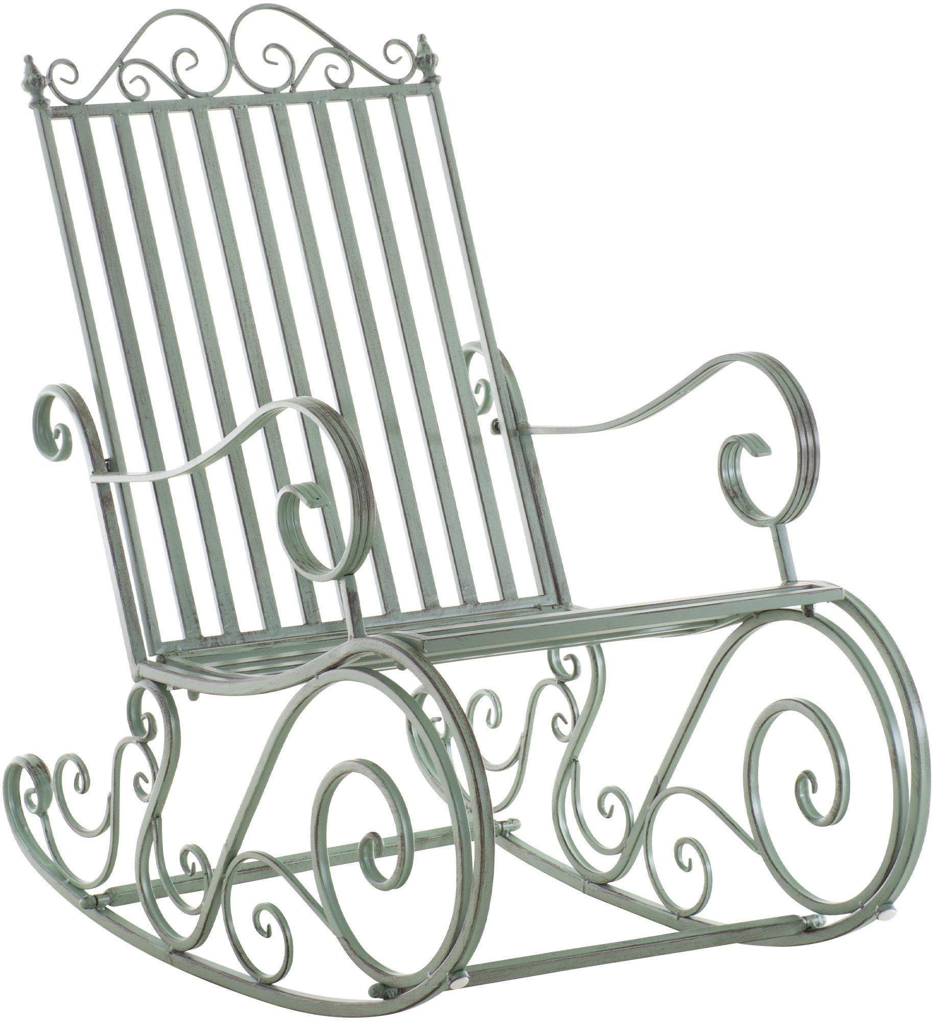 GARTENSCHAUKELSTUHL Metall Antik-Grün - Grün, Metall (56/94/90cm) - CLP