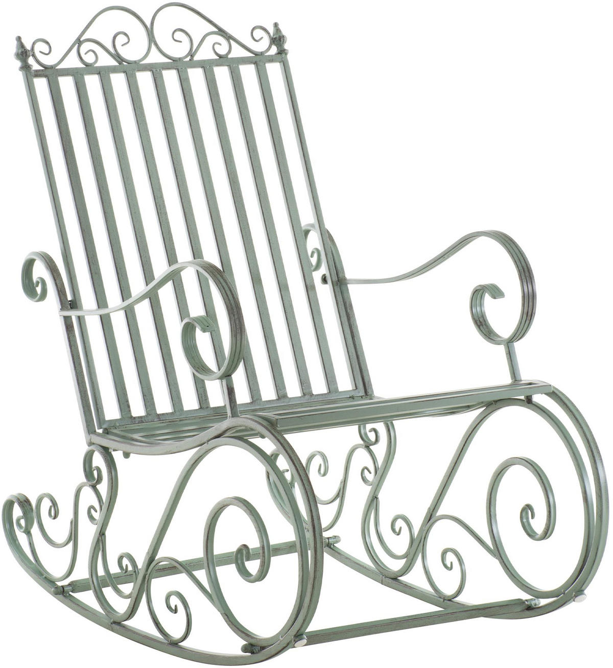 GARTENSCHAUKELSTUHL Metall Antik-Grün - Grün, Metall (56/94/90cm) - CLP