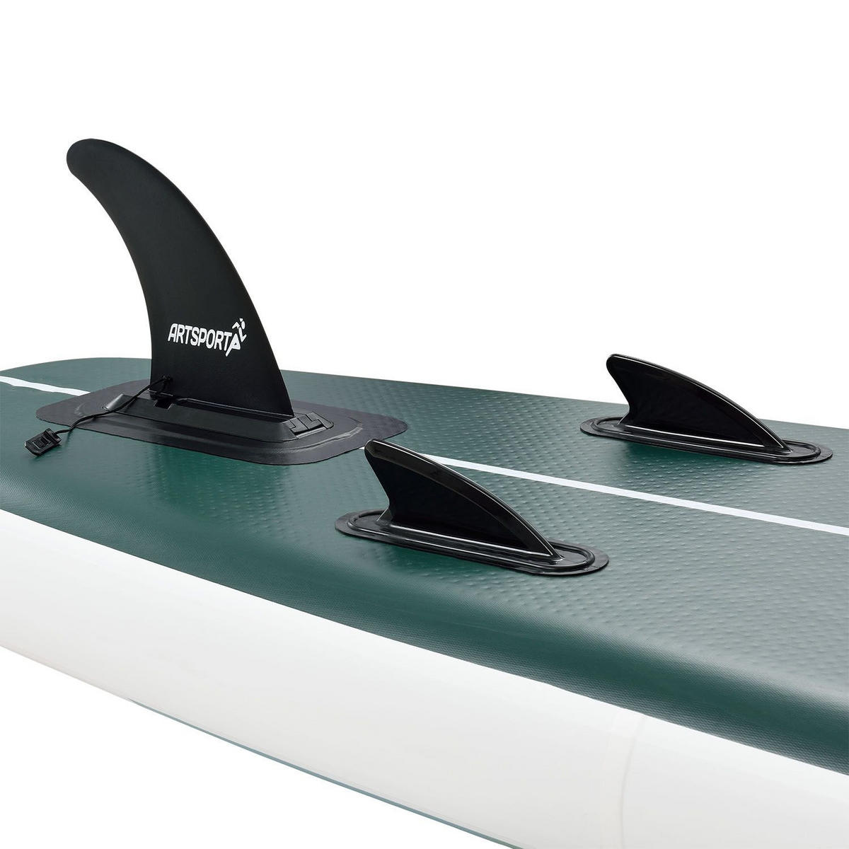 STAND UP Paddle Board Blue Wave aufblasbar mit Kajak-Set - Grün, Kunststoff (320/77/15cm) - Artsport