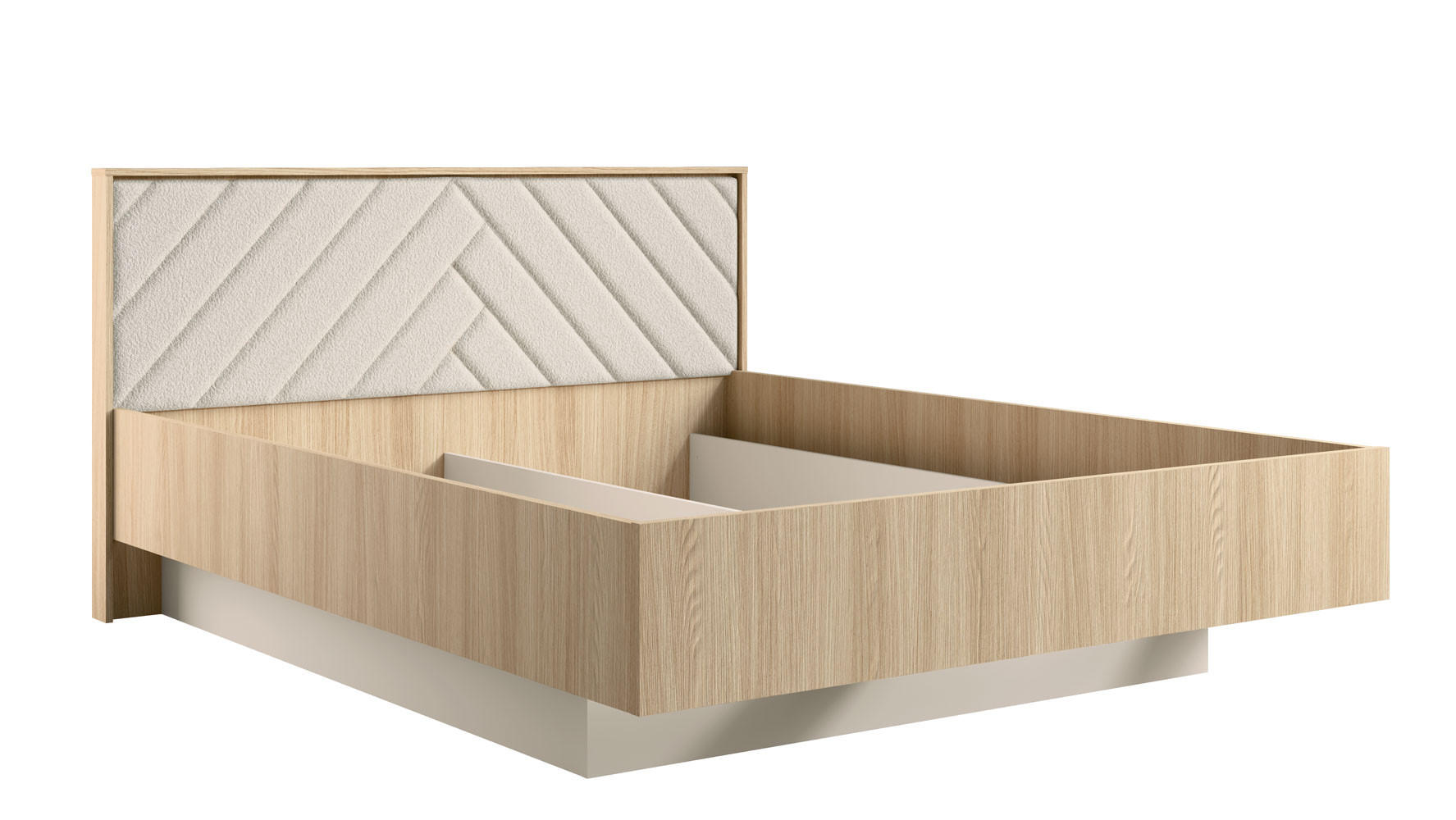 Feldmann-Wohnen Doppelbett Eiche, Braun