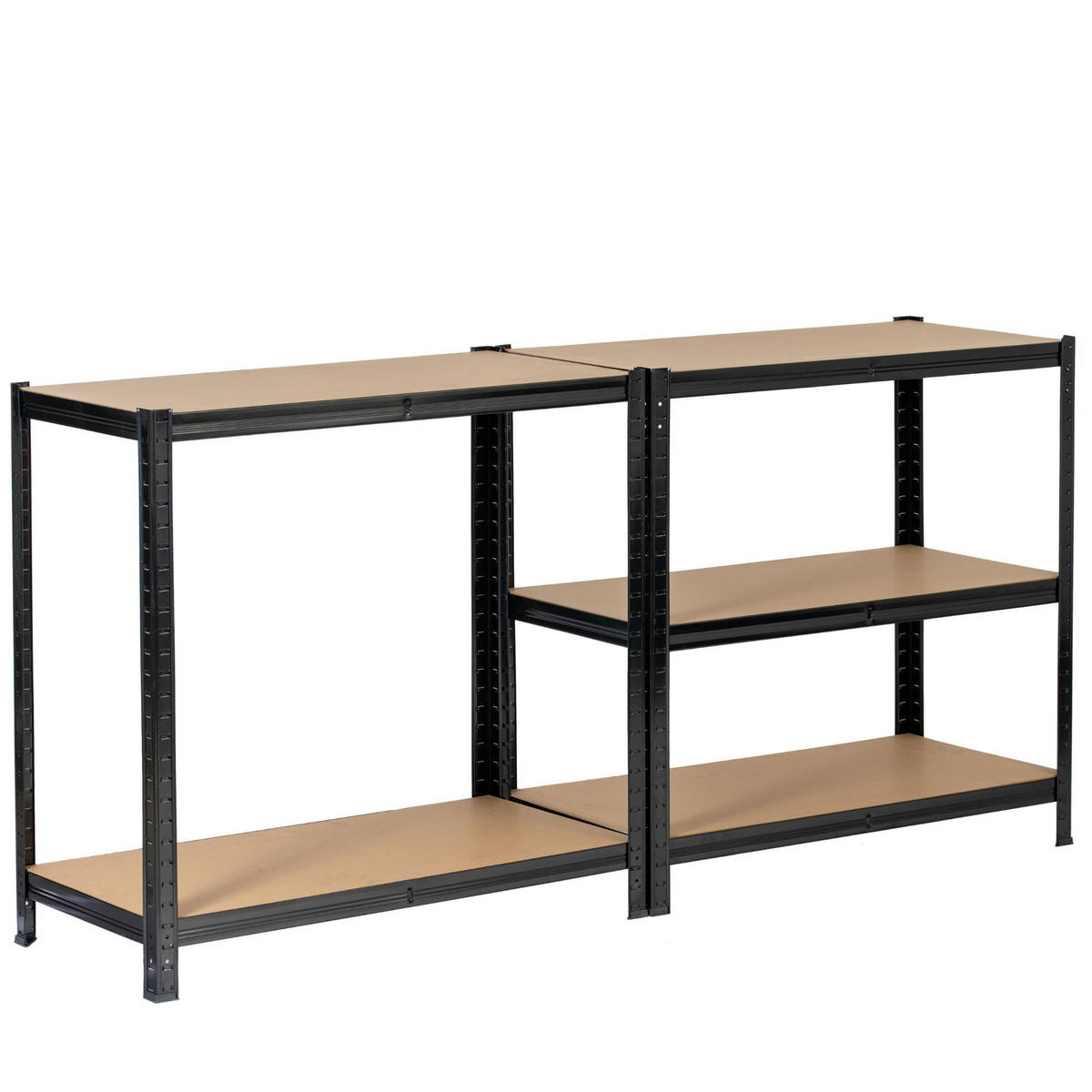 SCHWERLASTREGAL Schwarz 90x30x180 cm - Schwarz, Metall (90/180/30cm) - Akord