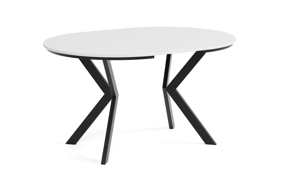 ESSTISCH EVO mit Felge - Schwarz/Weiß, Holzwerkstoff/Metall (90/90/76cm) - Meblini