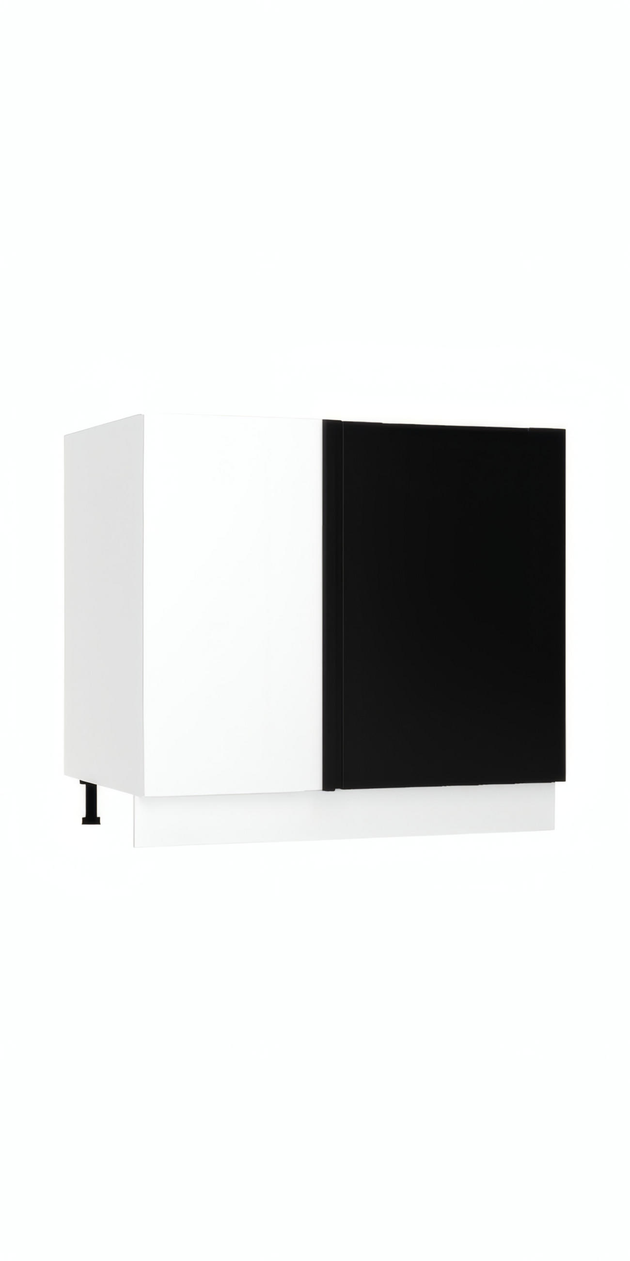 ECKUNTERSCHRANK DNP P/L - Zivora - Praktische Ecklösung - Schwarz, Holz (90/82/52.4cm) - ROYAL24_MARKT