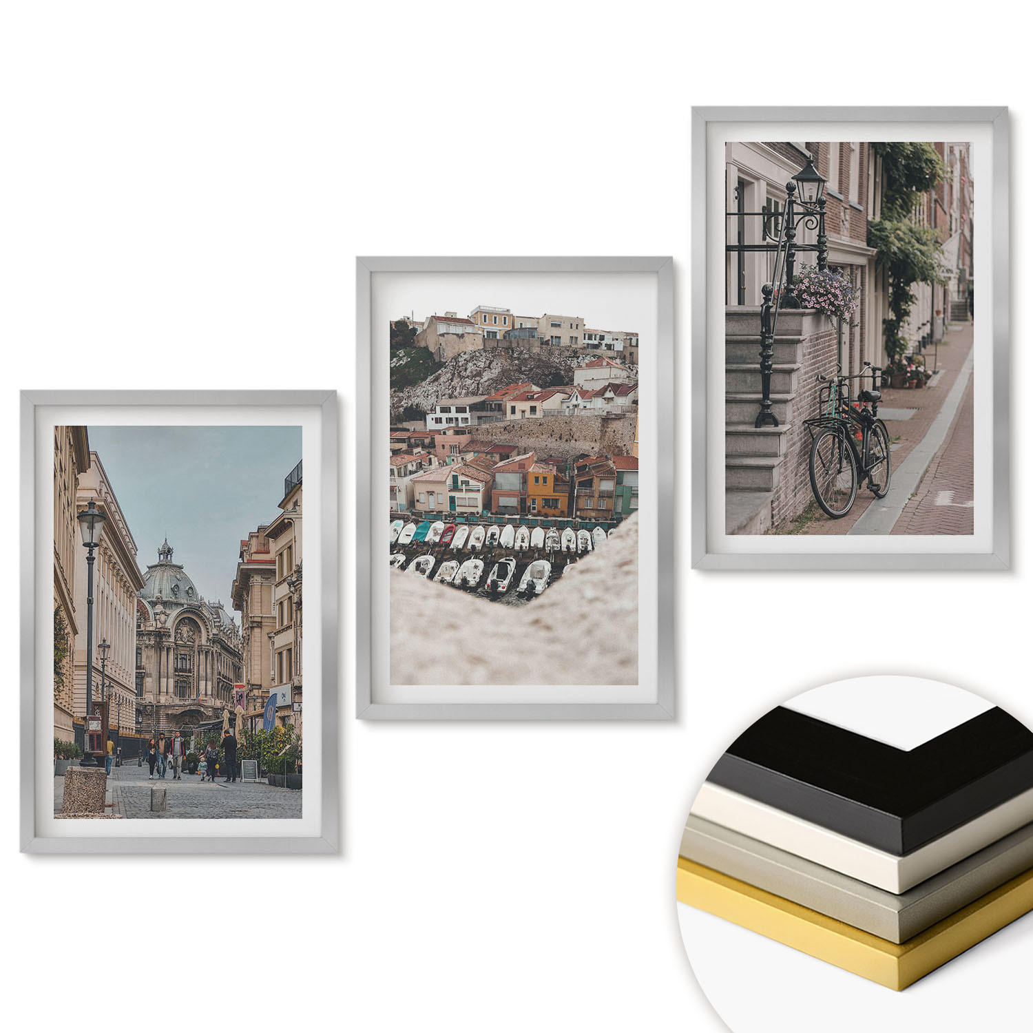 ArtPrintCave Wandbilder Silber 40x60 cm