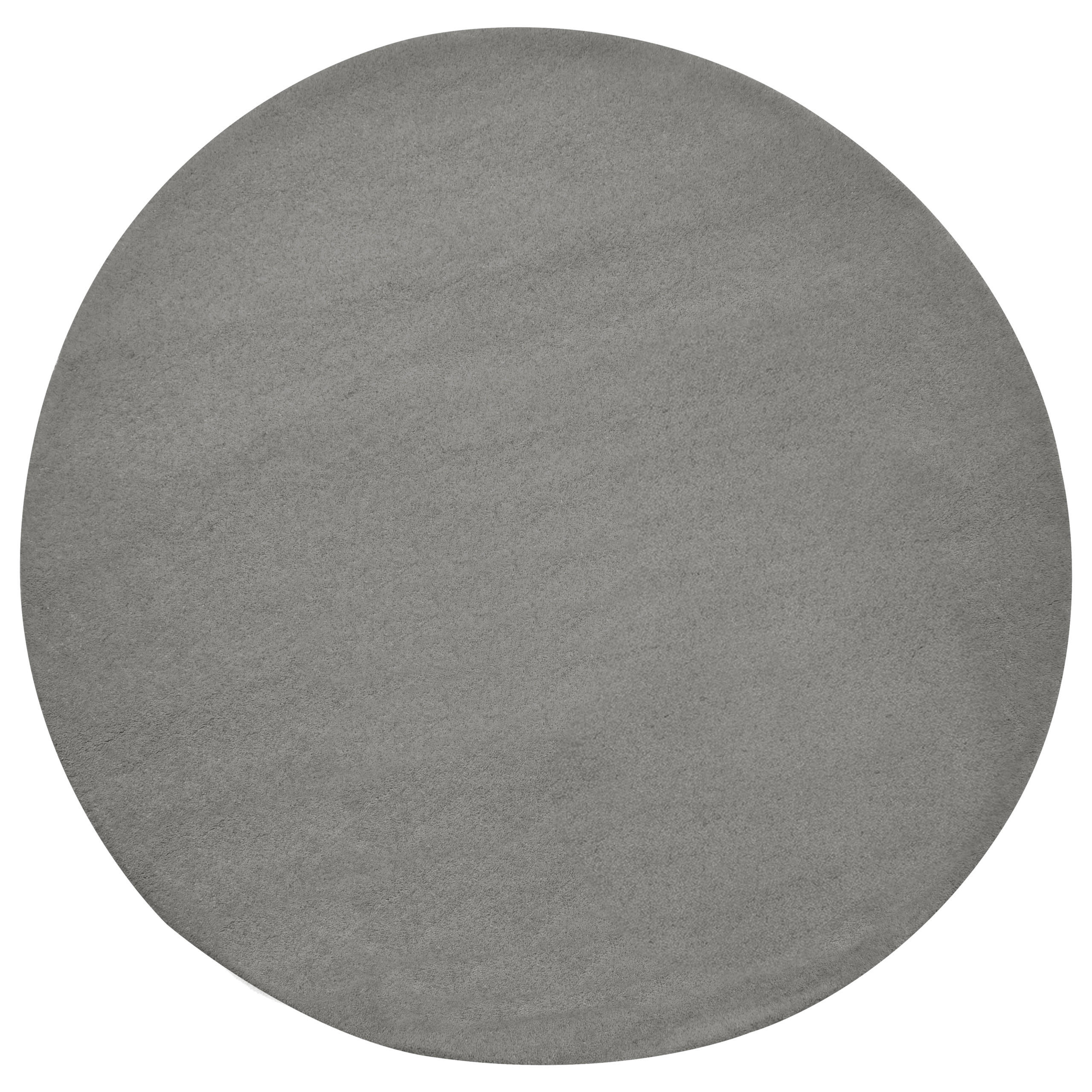 TEPPICH Dunkelgrau 140 cm Wolle Vasco - Dunkelgrau, Textil (140/140cm) - Beliani