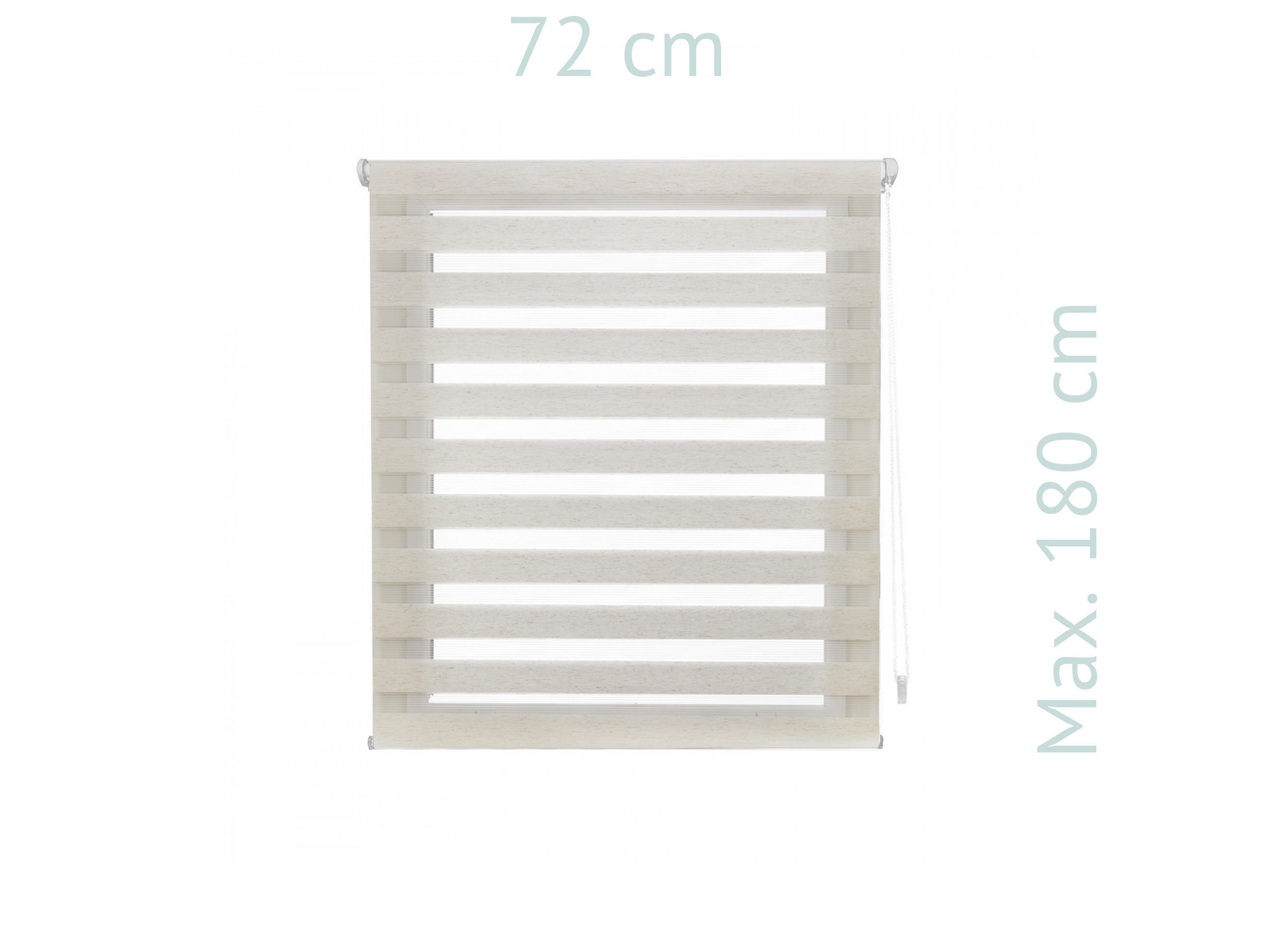 ROLLO Polyester Transluzent Grauweiß 72x180 - Hellgrau, Textil (72/180/1cm) - Purline