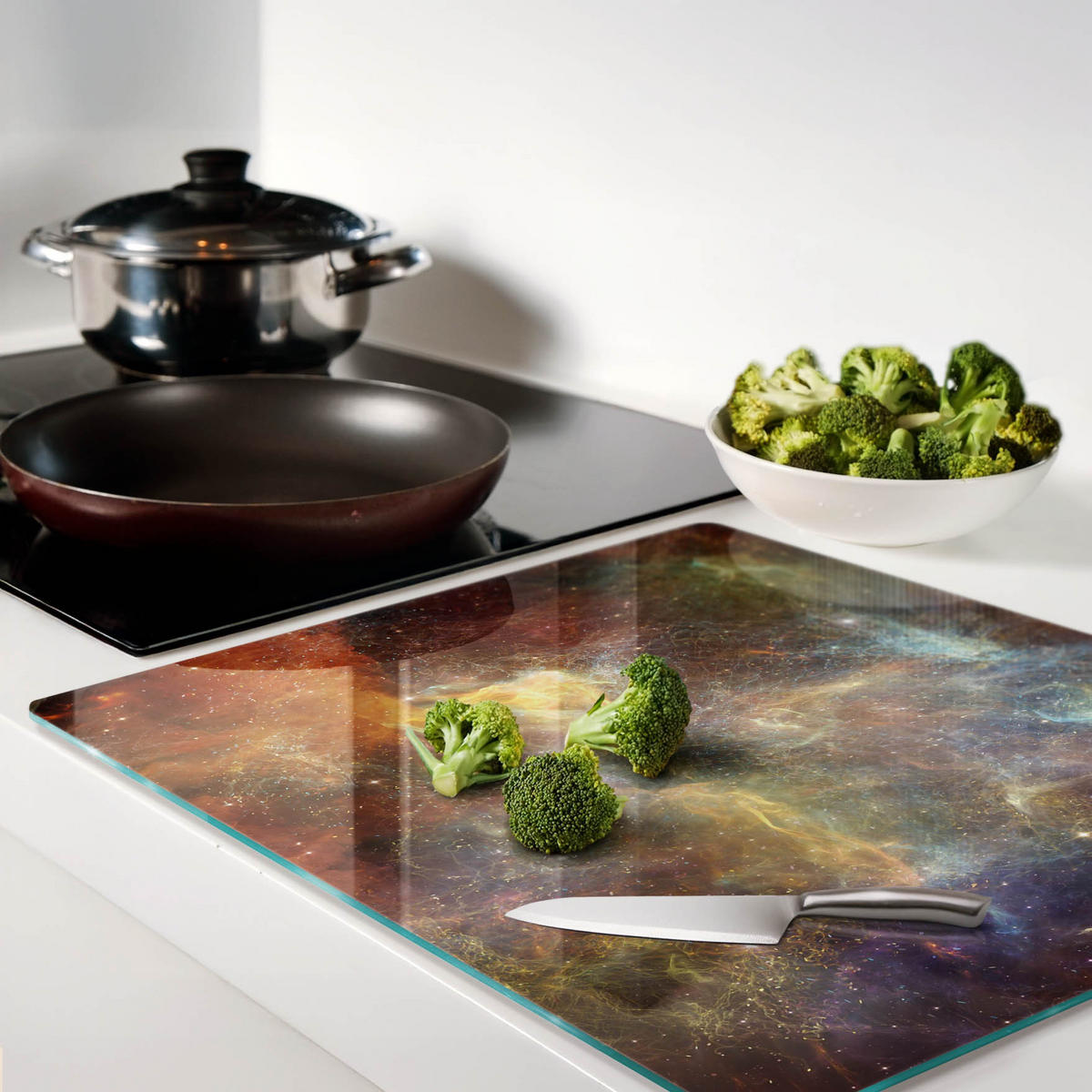 GLASPLATTE 60x52 cm Kosmos - Multicolor, Glas (60/0.4/52cm) - TULUP