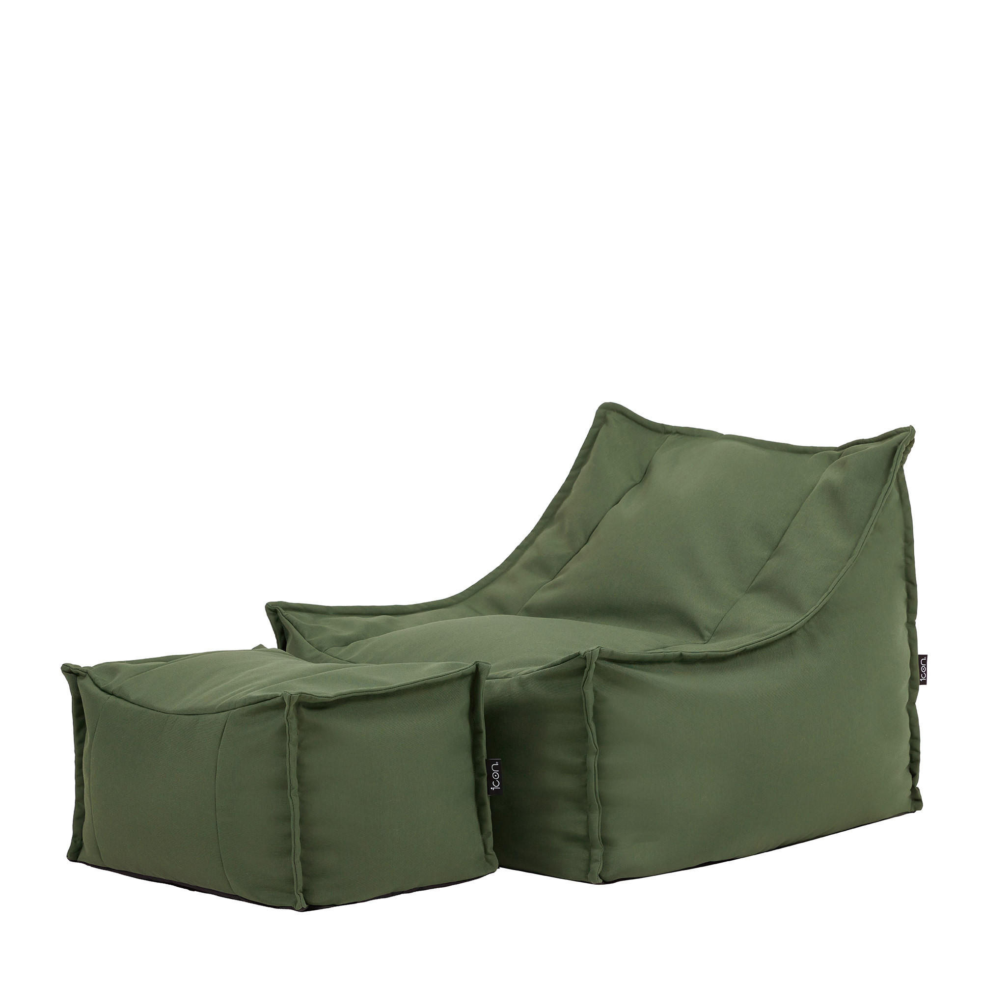 SITZSACK Outdoor-Sessel Alto + Hocker - Grün, Textil (94/75/94cm) - icon