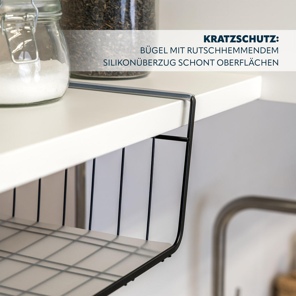 SCHRANKKÖRBE 2er-Set, schwarz - Schwarz, Metall (41/14/26cm) - eluno