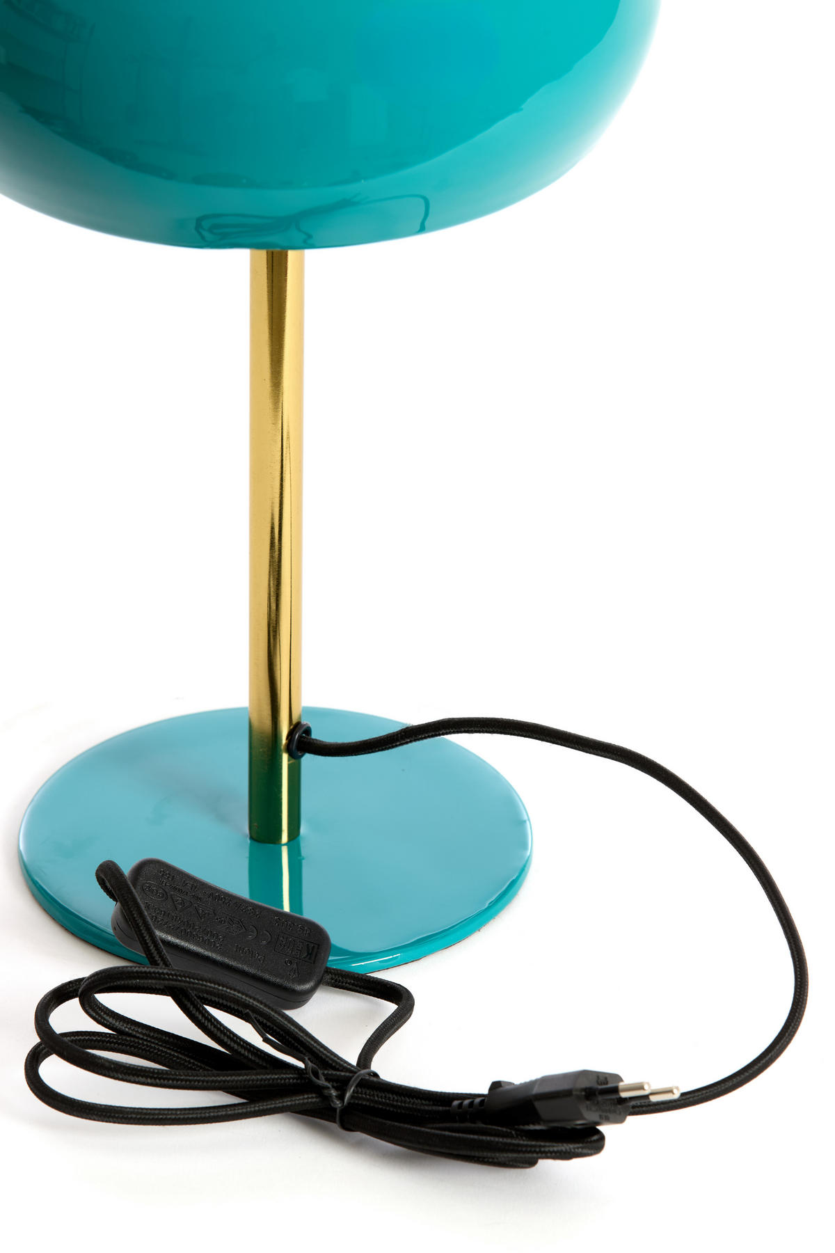 TISCHLAMPE Surin Blau Ø22/34 cm - Blau, Metall (22/22/34cm) - Light & Living