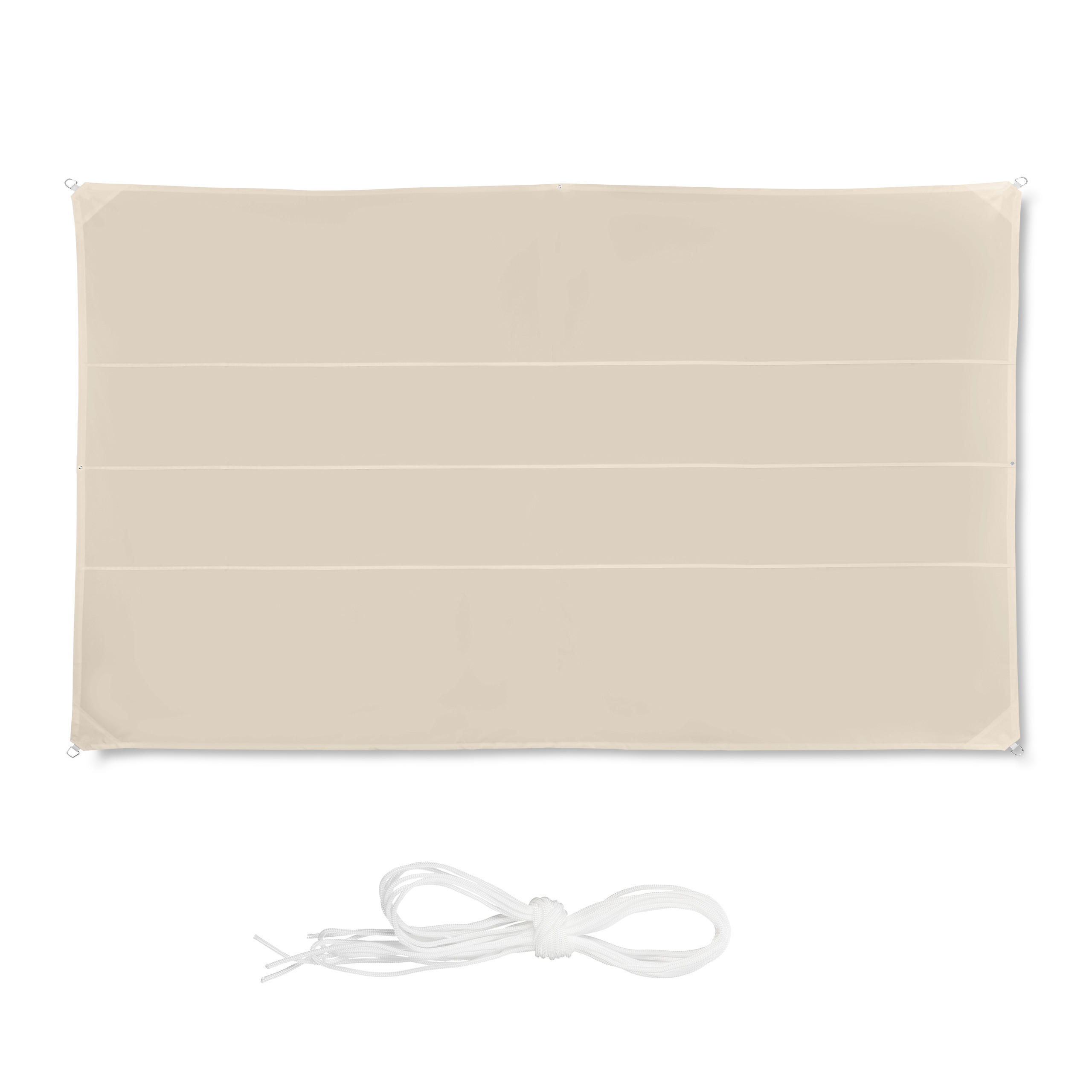 SONNENSEGEL - Beige, Textil/Metall (600/400cm) - Relaxdays