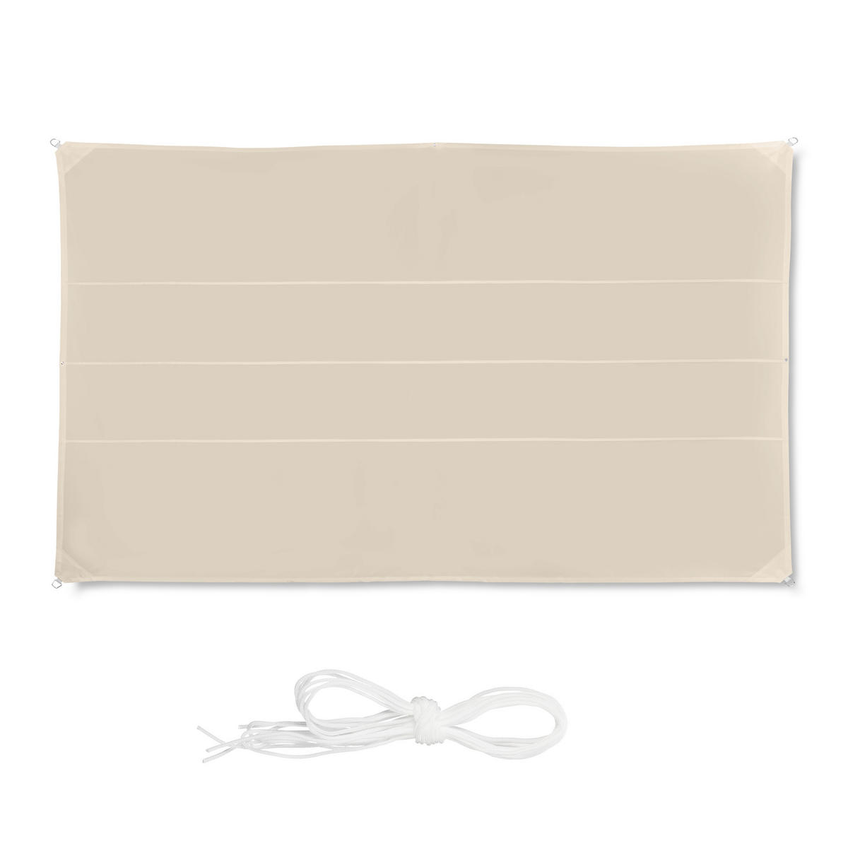 SONNENSEGEL - Beige, Textil/Metall (600/400cm) - Relaxdays