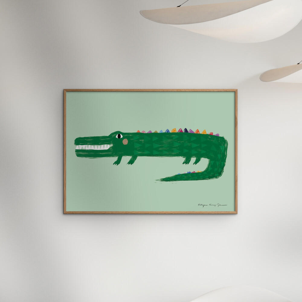 POSTER Wild Apple - Crocodile - Grün, Papier (50/70/0.1cm) - Poster&Frame