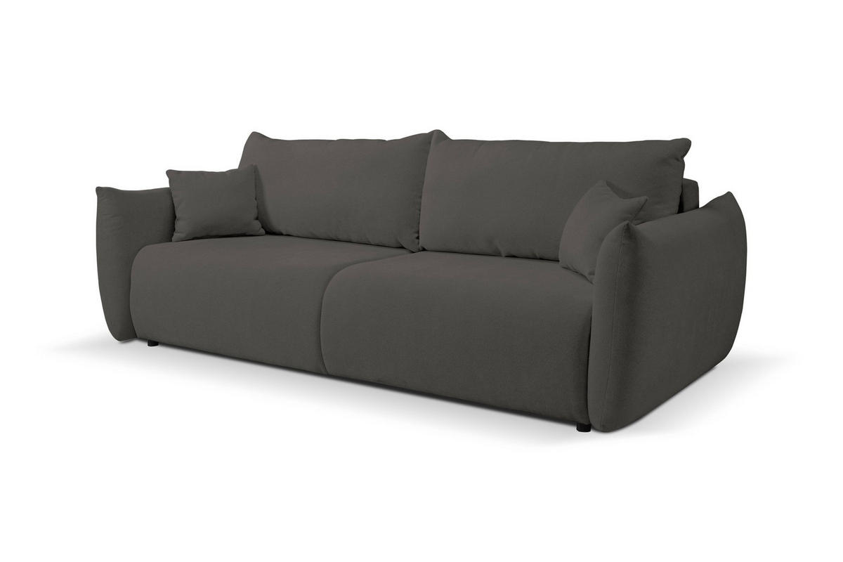 SOFA Hallora - Graphit (Melody 05) - Graphitfarben, Holzwerkstoff (240/88/108cm) - Möblo
