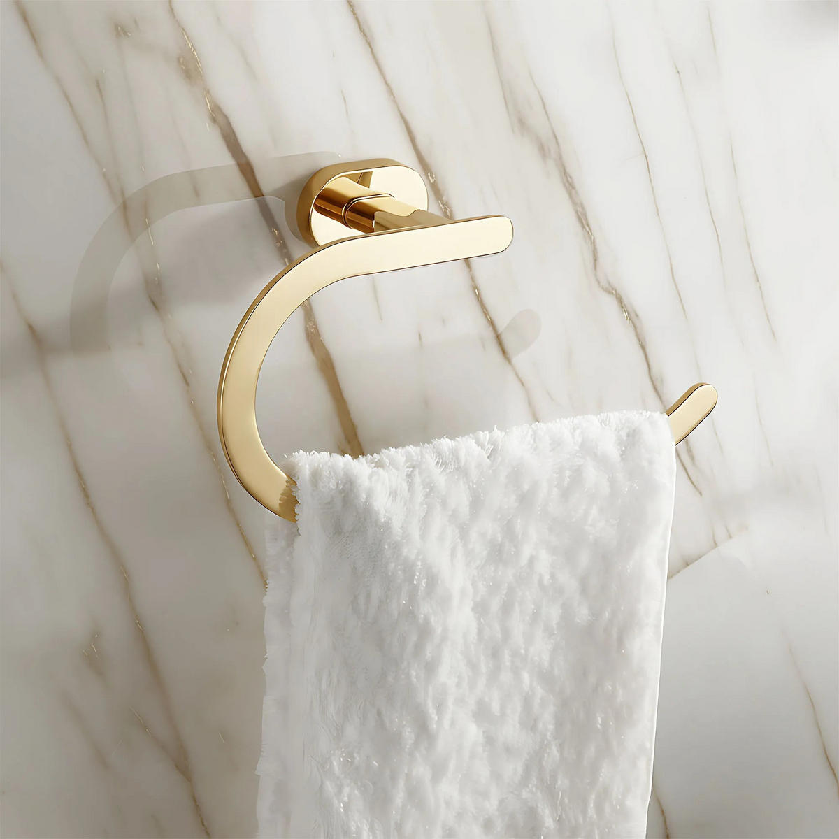HANDTUCHHALTER Rea Ring 110 Til Gold - Goldfarben, Metall (22.5/12/6.5cm) - REA