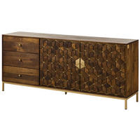SIDEBOARD Mango 180x40x77 braun geölt DIAMOND #210 - Braun, Holz (180/77/40cm) - Massivmoebel24