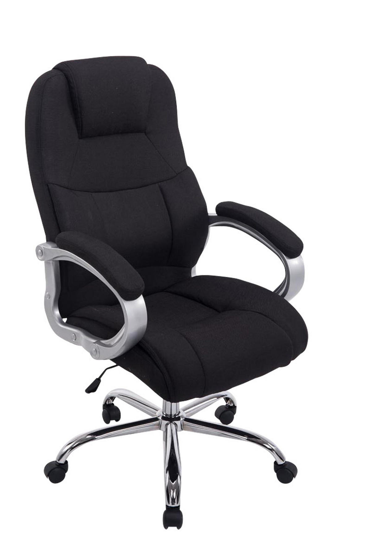 BÜROSTUHL Apodo, Stoff Schwarz - Schwarz, Textil/Metall (66/122/70cm) - TPFLiving