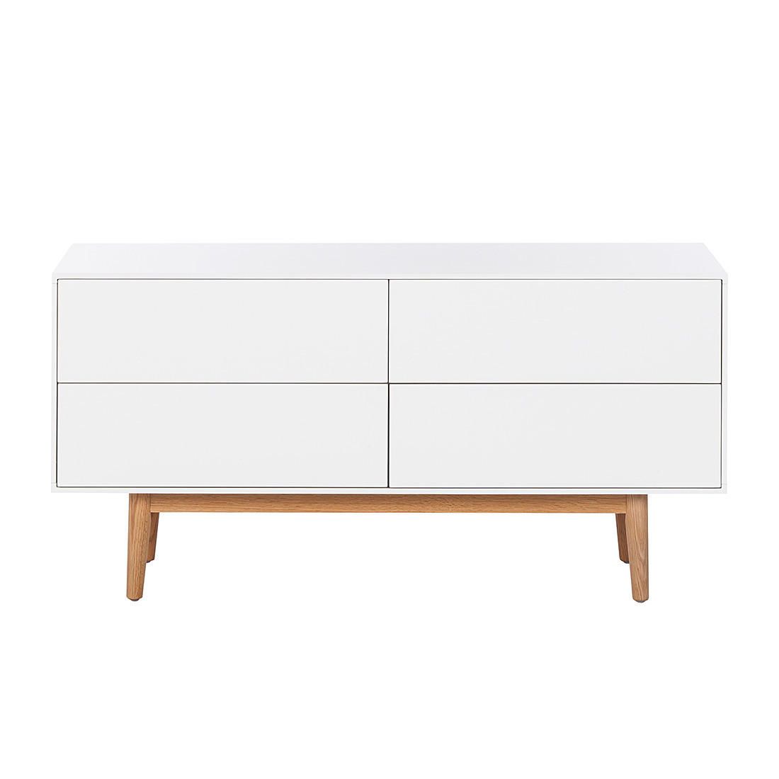 SIDEBOARD - Breite 120 cm - Eichefarben/Weiß, Holzwerkstoff (120/59/45cm) - home24