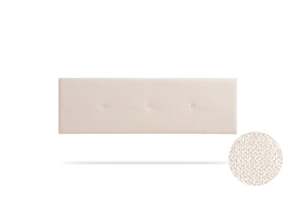 KOPFTEIL gepolstert NAPOLI Aqualine 115x50x5 cm - Beige - Moonia - Beige, Holz (115/5/50cm)