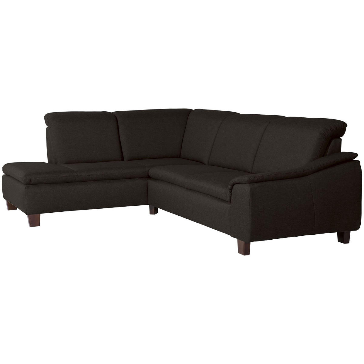 ECKSOFA mit Ottomane links Kaylil Flachgewebe schoko - Mokka, Kunststoff (187/247cm) - 58aufmkessel