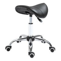 DREHHOCKER DE-09754 höhenverstellbar, ergonomischer Sattelsitz Schwarz - Schwarz, Metall (52/61/53cm) - ComfortXL