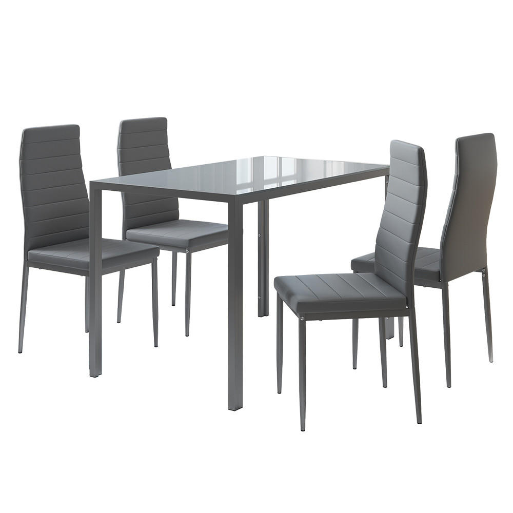 Vicco JÍDELNÍ STŮL SESTAVA Grand Šedá 120 x 75 cm Sada 4 kusů